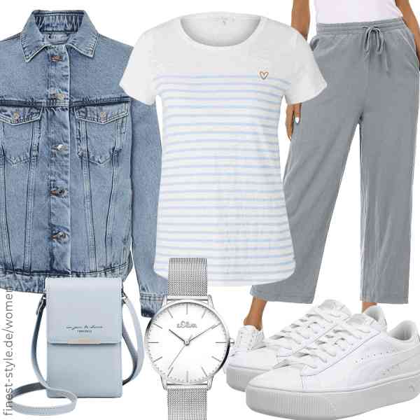 Top frauen-Outfit im Finest-Trend-Style für ein selbstbewusstes Modegefühl mit tollen Produkten von VERO MODA,TOM TAILOR Denim,Abollria,s.Oliver,Katech,PUMA