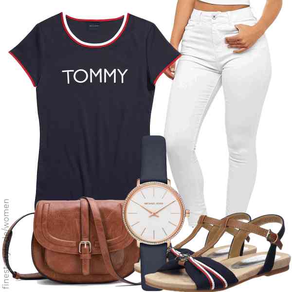 Top frauen-Outfit im Finest-Trend-Style für ein selbstbewusstes Modegefühl mit tollen Produkten von Tommy Hilfiger,Elara,Michael Kors,AFKOMST,TOM TAILOR