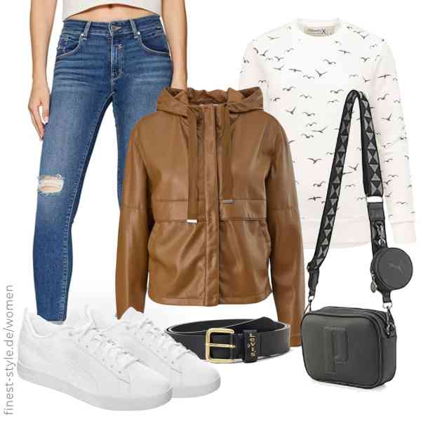 Top frauen-Outfit im Finest-Trend-Style für ein selbstbewusstes Modegefühl mit tollen Produkten von comma,REPUBLIX,Mavi,Levi\'s,PUMA