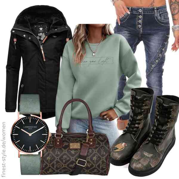 Top frauen-Outfit im Finest-Trend-Style für ein selbstbewusstes Modegefühl mit tollen Produkten von Ragwear,Minetom,Fashion4Young,Liebeskind,ZMOKA,DOGO