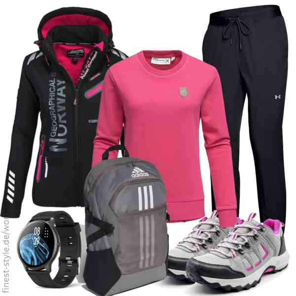 Top frauen-Outfit im Finest-Trend-Style für ein selbstbewusstes Modegefühl mit tollen Produkten von Geographical Norway,REPUBLIX,Under Armour,AGPTEK,adidas,ODCKOI