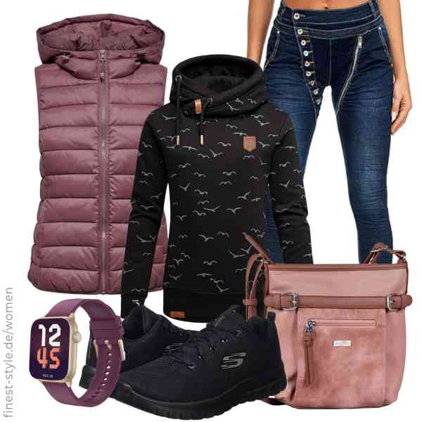 Top frauen-Outfit im Finest-Trend-Style für ein selbstbewusstes Modegefühl mit tollen Produkten von ONLY,REPUBLIX,Elara,BingoFit,TOM TAILOR,Skechers