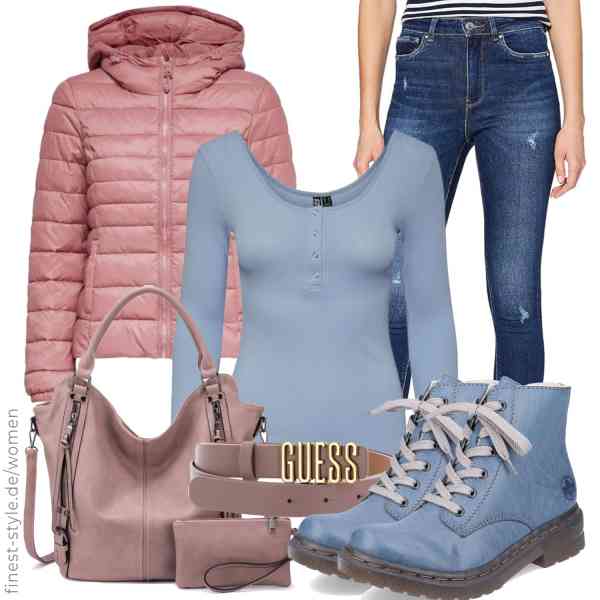 Top frauen-Outfit im Finest-Trend-Style für ein selbstbewusstes Modegefühl mit tollen Produkten von ONLY,PIECES,ONLY,Realer,GUESS,Rieker