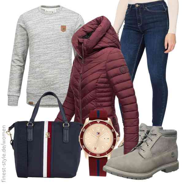 Top frauen-Outfit im Finest-Trend-Style für ein selbstbewusstes Modegefühl mit tollen Produkten von MARIKOO,REPUBLIX,ONLY,Tommy Hilfiger,Tommy Hilfiger,Timberland