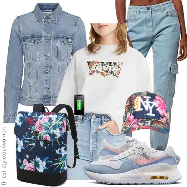 Top frauen-Outfit im Finest-Trend-Style für ein selbstbewusstes Modegefühl mit tollen Produkten von ,Levi's,Urban Classics,Hip Hop Honour,LOVEVOOK,Nike
