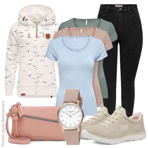 Top frauen-Outfit im Finest-Trend-Style für ein selbstbewusstes Modegefühl mit tollen Produkten von ONLY,ONLY,REPUBLIX,Liebeskind,Tamaris,Skechers