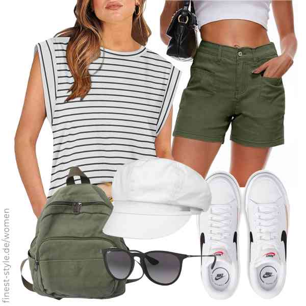 Top frauen-Outfit im Finest-Trend-Style für ein selbstbewusstes Modegefühl mit tollen Produkten von Tanmolo,Alaster Queen,Seeberger,Makukke,Ray-Ban,Nike