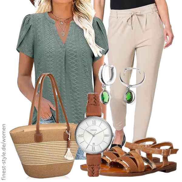 Top frauen-Outfit im Finest-Trend-Style für ein selbstbewusstes Modegefühl mit tollen Produkten von Siddhe,ONLY,Fossil,Jobo,boshiho,Fitters Footwear That Fits