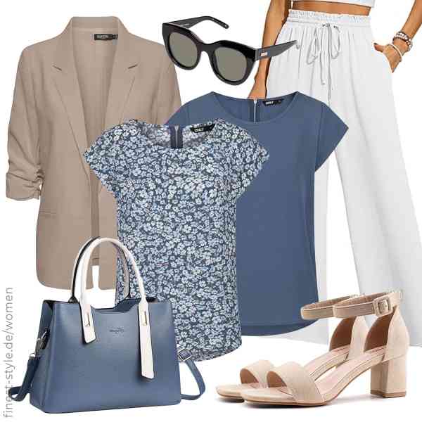 Top frauen-Outfit im Finest-Trend-Style für ein selbstbewusstes Modegefühl mit tollen Produkten von Soaked in Luxury,ONLY,BEIGAI,Le Specs,BAUFAS,Hitmars