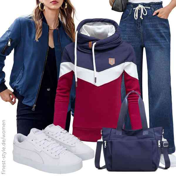 Top frauen-Outfit im Finest-Trend-Style für ein selbstbewusstes Modegefühl mit tollen Produkten von REPUBLIX,Zeagoo,Roskiky,YANAIER,PUMA