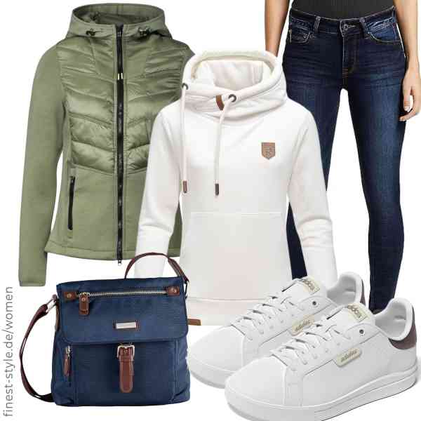 Top frauen-Outfit im Finest-Trend-Style für ein selbstbewusstes Modegefühl mit tollen Produkten von Cecil,REPUBLIX,TOM TAILOR Denim,,ON,adidas