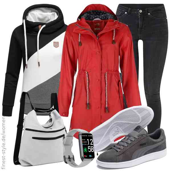 Top frauen-Outfit im Finest-Trend-Style für ein selbstbewusstes Modegefühl mit tollen Produkten von Friesennerz,REPUBLIX,ONLY,Amzhero,Travistar,PUMA