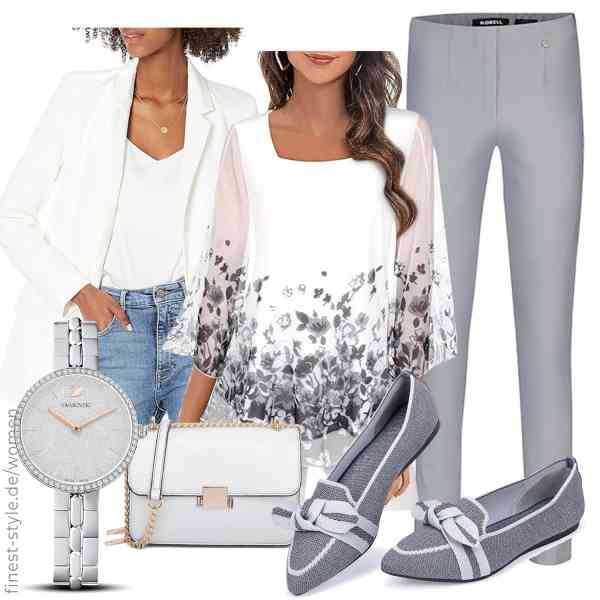 Top frauen-Outfit im Finest-Trend-Style für ein selbstbewusstes Modegefühl mit tollen Produkten von The Drop,Syphiby,Robell,Swarovski,BBTT.ful,Frank Mully