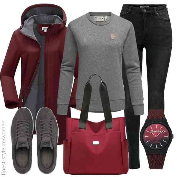 Top frauen-Outfit im Finest-Trend-Style für ein selbstbewusstes Modegefühl mit tollen Produkten von Outdoor Ventures,REPUBLIX,ONLY,Superdry,URAQT,PUMA