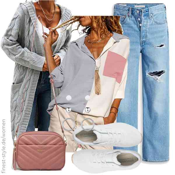 Top frauen-Outfit im Finest-Trend-Style für ein selbstbewusstes Modegefühl mit tollen Produkten von GeGekoko,BLENCOT,Levi's,BONNYBIRD,Miss Lulu,Skechers