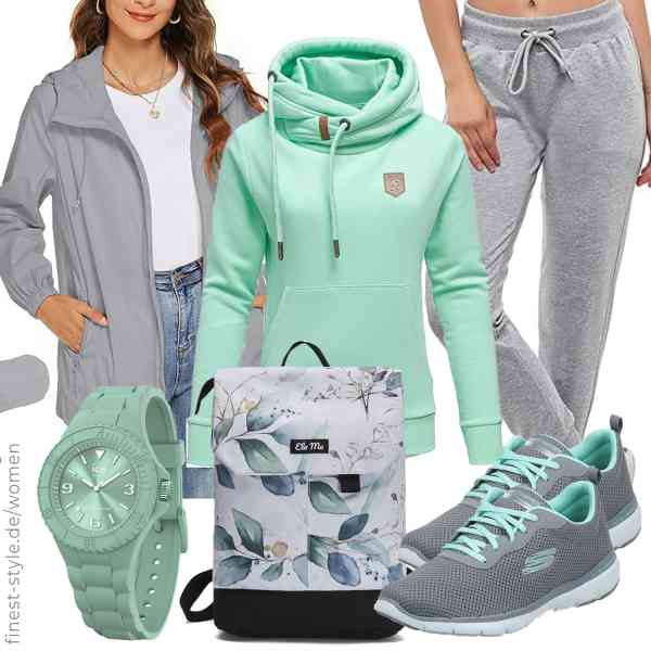 Top frauen-Outfit im Finest-Trend-Style für ein selbstbewusstes Modegefühl mit tollen Produkten von Rapbin,REPUBLIX,Smith & Solo,ICE-WATCH,Ela Mo,Skechers