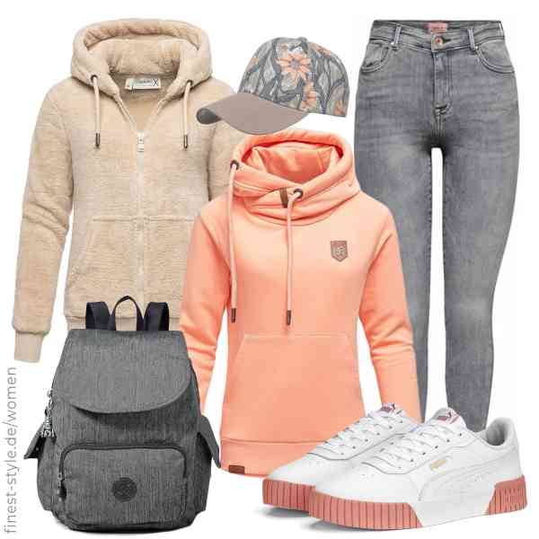 Top frauen-Outfit im Finest-Trend-Style für ein selbstbewusstes Modegefühl mit tollen Produkten von ,REPUBLIX,,HZMM,Kipling,PUMA