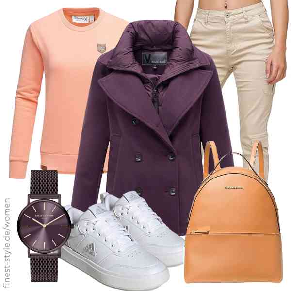 Top frauen-Outfit im Finest-Trend-Style für ein selbstbewusstes Modegefühl mit tollen Produkten von MARIKOO,REPUBLIX,Elara,Liebeskind,Michael Kors,adidas