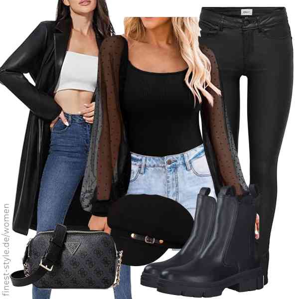 Top frauen-Outfit im Finest-Trend-Style für ein selbstbewusstes Modegefühl mit tollen Produkten von Fahsyee,HHSclothing,ONLY,GUESS,Generic,Tamaris