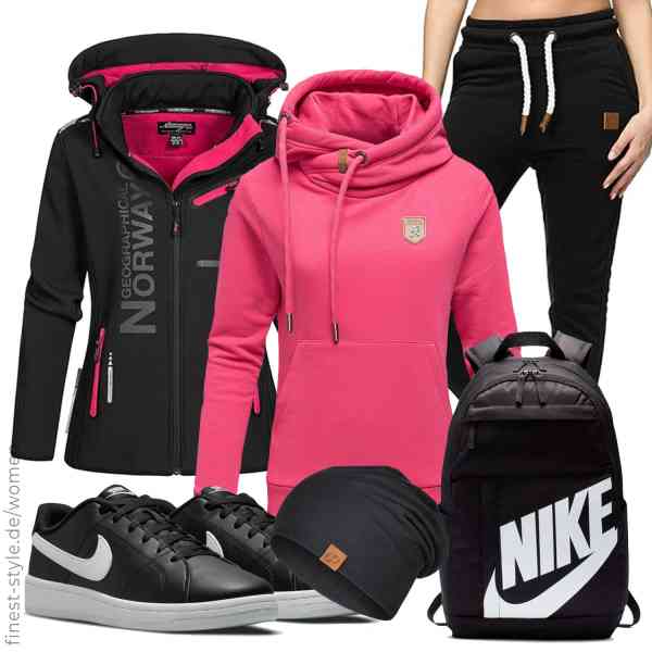 Top frauen-Outfit im Finest-Trend-Style für ein selbstbewusstes Modegefühl mit tollen Produkten von Geographical Norway,REPUBLIX,REPUBLIX,HASAGEI,Nike,Nike