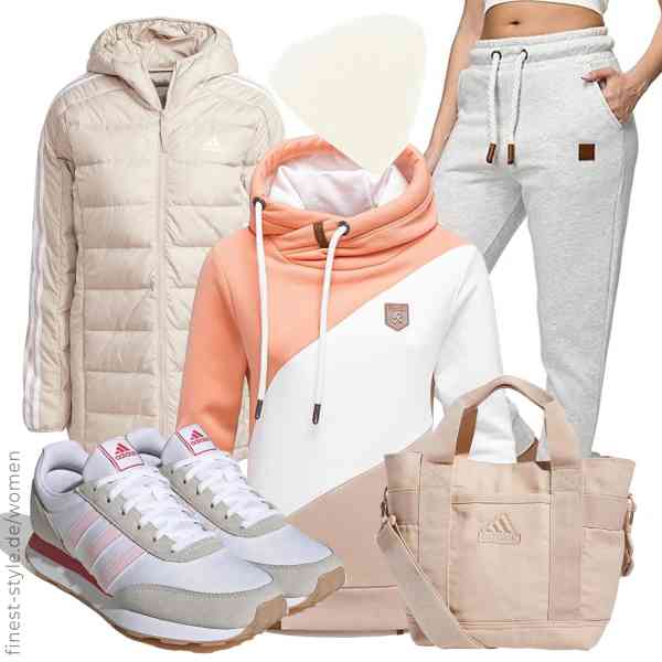 Top frauen-Outfit im Finest-Trend-Style für ein selbstbewusstes Modegefühl mit tollen Produkten von adidas,REPUBLIX,REPUBLIX,Hatsatar,adidas,adidas