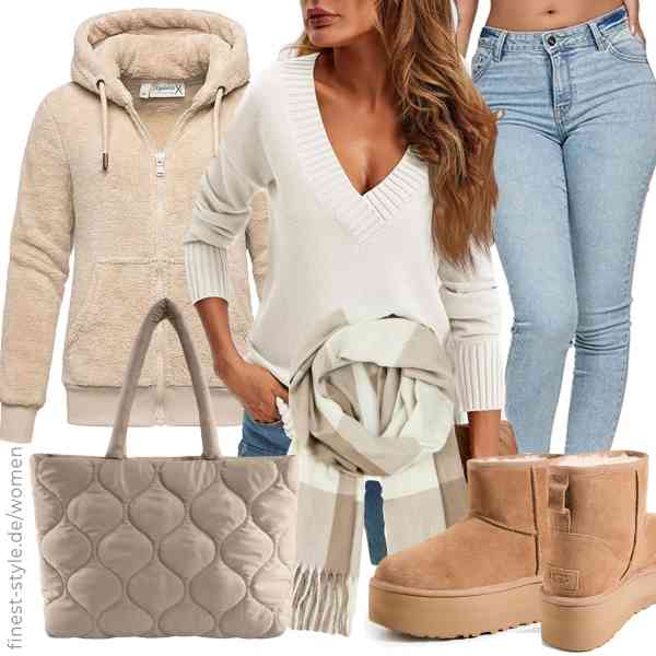 Top frauen-Outfit im Finest-Trend-Style für ein selbstbewusstes Modegefühl mit tollen Produkten von ,Wenrine,REPUBLIX,Glamexx24,Makukke,UGG