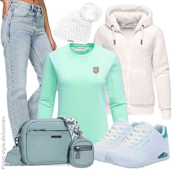 Top frauen-Outfit im Finest-Trend-Style für ein selbstbewusstes Modegefühl mit tollen Produkten von ,REPUBLIX,,GASSDA,Neverless,Skechers