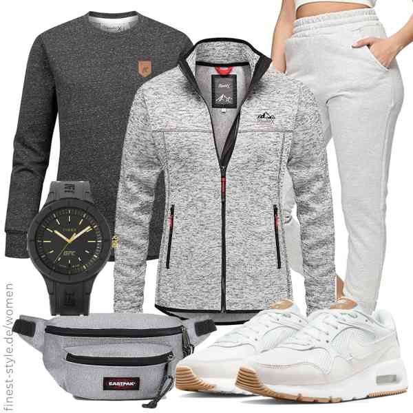 Top frauen-Outfit im Finest-Trend-Style für ein selbstbewusstes Modegefühl mit tollen Produkten von REPUBLIX,REPUBLIX,REPUBLIX,Timex,EASTPAK,Nike