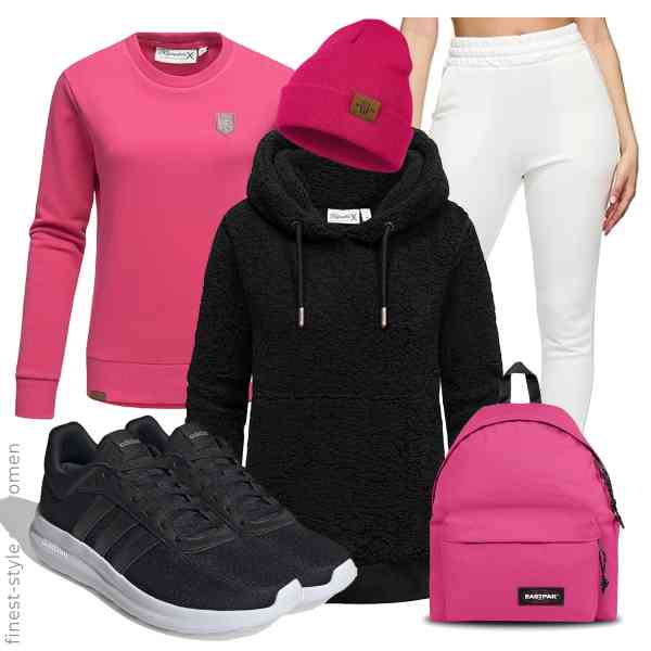 Top frauen-Outfit im Finest-Trend-Style für ein selbstbewusstes Modegefühl mit tollen Produkten von REPUBLIX,REPUBLIX,,Wmcaps,EASTPAK,adidas