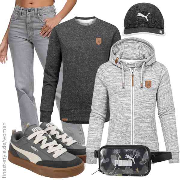 Top frauen-Outfit im Finest-Trend-Style für ein selbstbewusstes Modegefühl mit tollen Produkten von ,REPUBLIX,REPUBLIX,PUMA,PUMA,PUMA