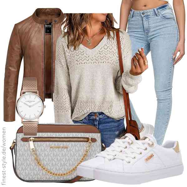 Top frauen-Outfit im Finest-Trend-Style für ein selbstbewusstes Modegefühl mit tollen Produkten von ,Aleumdr,REPUBLIX,Liebeskind,Michael Kors,GUESS