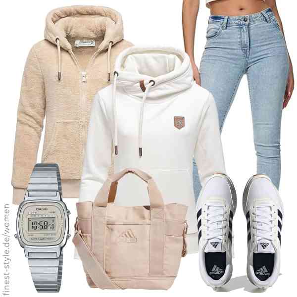 Top frauen-Outfit im Finest-Trend-Style für ein selbstbewusstes Modegefühl mit tollen Produkten von REPUBLIX,REPUBLIX,REPUBLIX,Casio,adidas,adidas