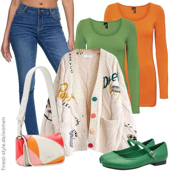 Top frauen-Outfit im Finest-Trend-Style für ein selbstbewusstes Modegefühl mit tollen Produkten von ebossy,VERO MODA,REPUBLIX,Desigual,MARCO TOZZI