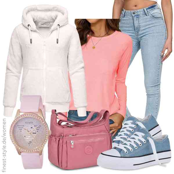Top frauen-Outfit im Finest-Trend-Style für ein selbstbewusstes Modegefühl mit tollen Produkten von REPUBLIX,FANGJIN,REPUBLIX,GUESS,WACCET,VAN HILL