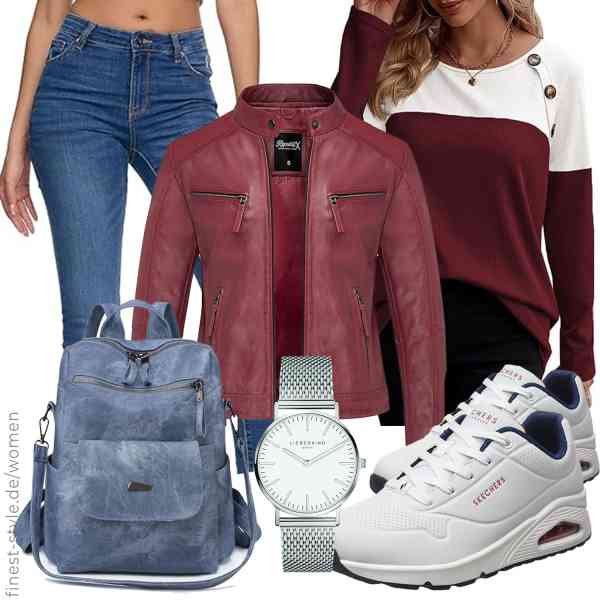 Top frauen-Outfit im Finest-Trend-Style für ein selbstbewusstes Modegefühl mit tollen Produkten von REPUBLIX,FANGJIN,REPUBLIX,Liebeskind,Puwuzixi,Skechers