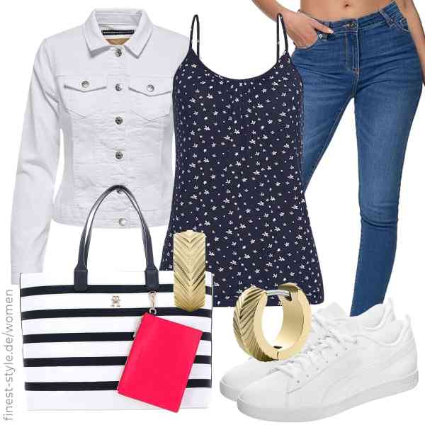 Top frauen-Outfit im Finest-Trend-Style für ein selbstbewusstes Modegefühl mit tollen Produkten von ONLY,ELFIN,REPUBLIX,Fossil,Tommy Hilfiger,PUMA