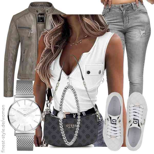 Top frauen-Outfit im Finest-Trend-Style für ein selbstbewusstes Modegefühl mit tollen Produkten von REPUBLIX,TrendiMax,REPUBLIX,Liebeskind,GUESS,GUESS
