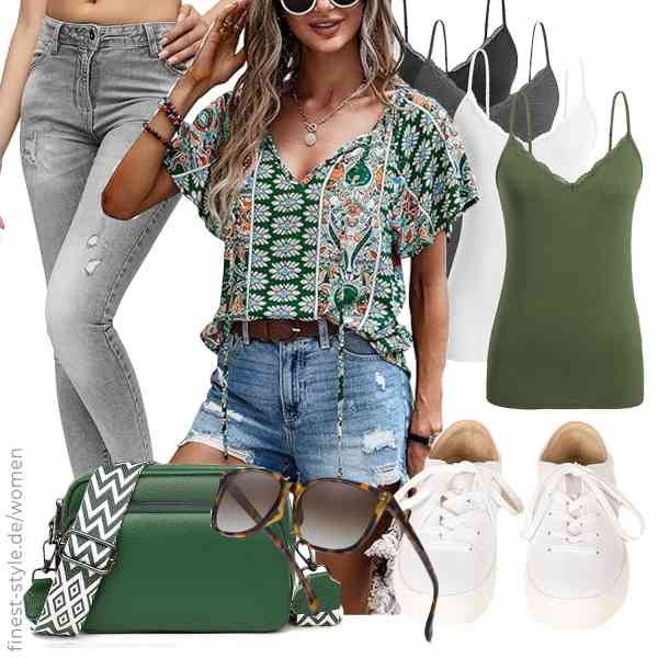 Top frauen-Outfit im Finest-Trend-Style für ein selbstbewusstes Modegefühl mit tollen Produkten von Awemeal,Ymmchy,REPUBLIX,TJUTR,TIAASTAP,Amazon Essentials