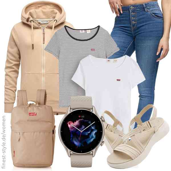 Top frauen-Outfit im Finest-Trend-Style für ein selbstbewusstes Modegefühl mit tollen Produkten von REPUBLIX,Levi\'s,REPUBLIX,Amazfit,Levi\'s,Acfoda