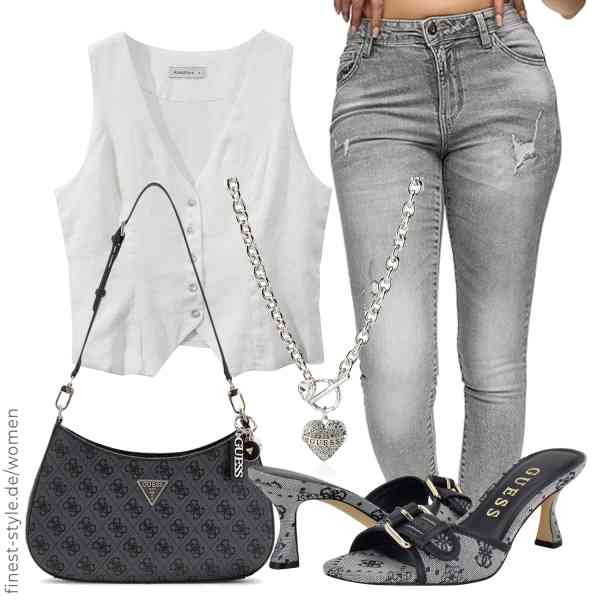 Top frauen-Outfit im Finest-Trend-Style für ein selbstbewusstes Modegefühl mit tollen Produkten von Amazhiyu,REPUBLIX,GUESS,GUESS,GUESS