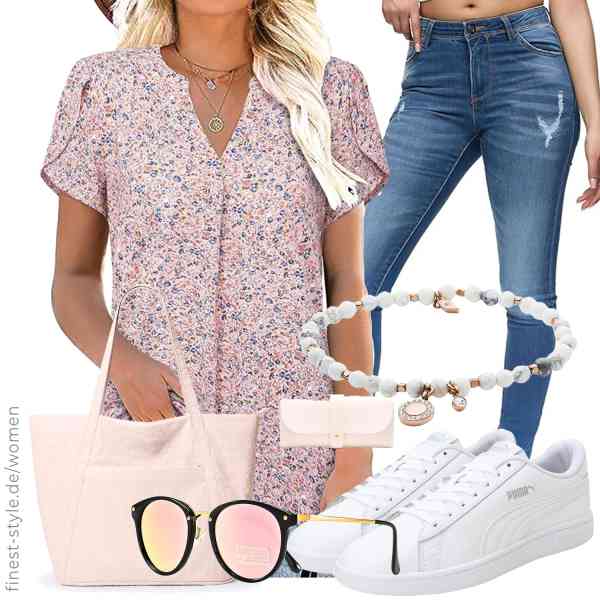 Top frauen-Outfit im Finest-Trend-Style für ein selbstbewusstes Modegefühl mit tollen Produkten von Siddhe,REPUBLIX,FOSSIL,Cleoxyge,KALIDI FANCY FOREST,PUMA