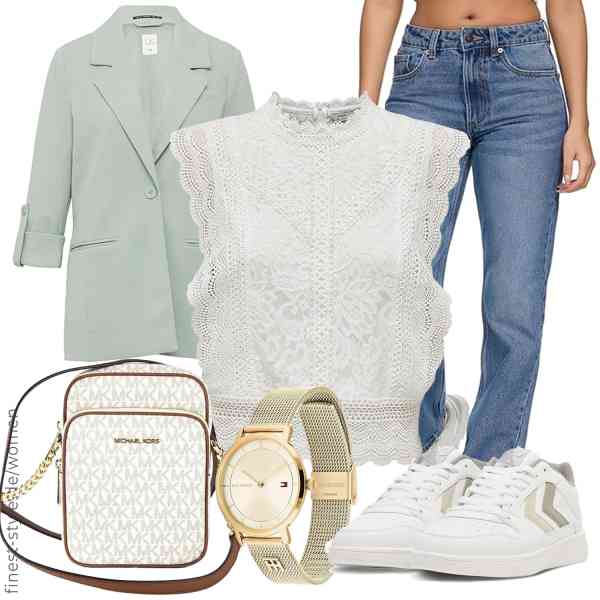 Top frauen-Outfit im Finest-Trend-Style für ein selbstbewusstes Modegefühl mit tollen Produkten von QS,ONLY,REPUBLIX,Tommy Hilfiger,Michael Kors,hummel