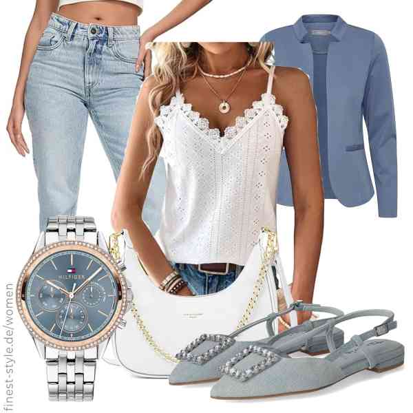 Top frauen-Outfit im Finest-Trend-Style für ein selbstbewusstes Modegefühl mit tollen Produkten von fransa,Haibang,REPUBLIX,Tommy Hilfiger,David Jones,Tamaris