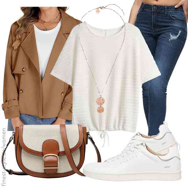 Top frauen-Outfit im Finest-Trend-Style für ein selbstbewusstes Modegefühl mit tollen Produkten von Tuopuda,OPUS,REPUBLIX,Purelei,Kasgo,ONLY