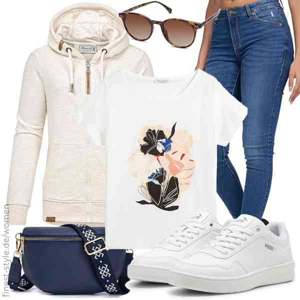 Top frauen-Outfit im Finest-Trend-Style für ein selbstbewusstes Modegefühl mit tollen Produkten von ,Marc O'Polo,REPUBLIX,Roulens,SOJOS,PUMA