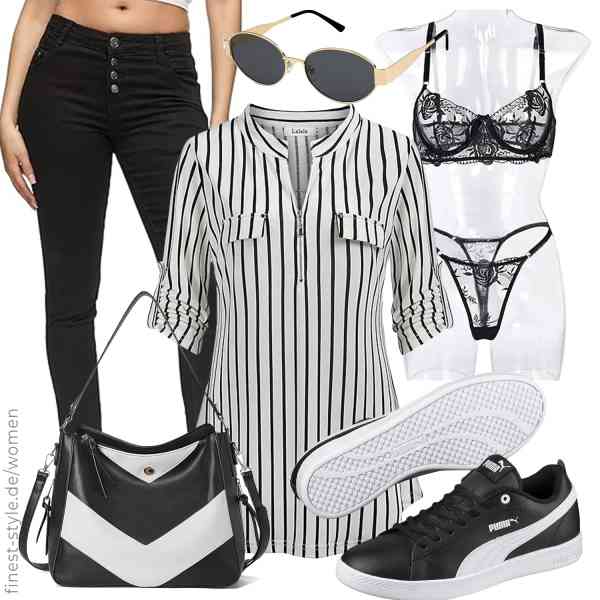 Top frauen-Outfit im Finest-Trend-Style für ein selbstbewusstes Modegefühl mit tollen Produkten von Siddhe,Kimlyf,REPUBLIX,,CLUCI,PUMA