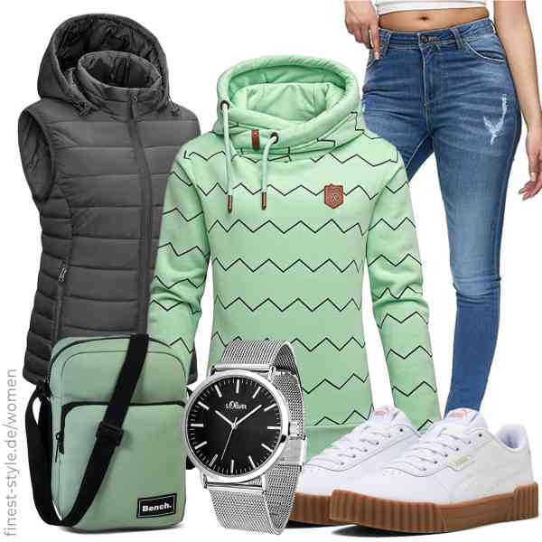 Top frauen-Outfit im Finest-Trend-Style für ein selbstbewusstes Modegefühl mit tollen Produkten von Outdoor Ventures,REPUBLIX,REPUBLIX,s.Oliver,Ragusa-Trade,PUMA