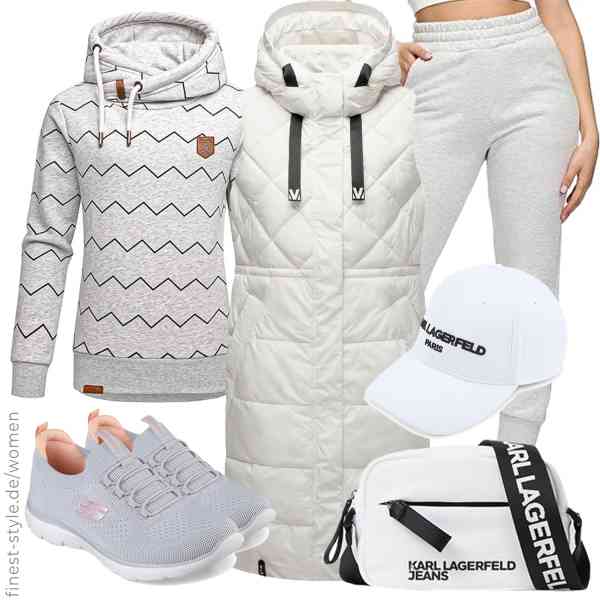 Top frauen-Outfit im Finest-Trend-Style für ein selbstbewusstes Modegefühl mit tollen Produkten von MARIKOO,REPUBLIX,REPUBLIX,KARL LAGERFELD,KARL LAGERFELD JEANS,Skechers