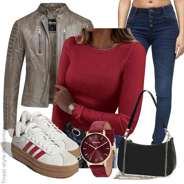 Top frauen-Outfit im Finest-Trend-Style für ein selbstbewusstes Modegefühl mit tollen Produkten von REPUBLIX,Zeagoo,REPUBLIX,Tamaris,fannos,adidas