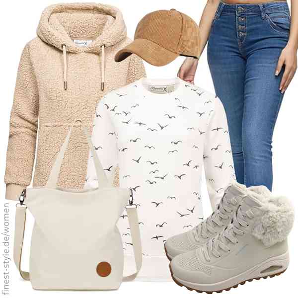 Top frauen-Outfit im Finest-Trend-Style für ein selbstbewusstes Modegefühl mit tollen Produkten von REPUBLIX,REPUBLIX,REPUBLIX,GIBZ,JANSBEN,Skechers